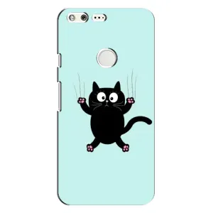 Чохол з принтом для Google Pixel (AlphaPrint) Модні коти (Падаючий кіт)