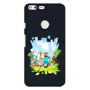Чохол Майнкрафт на Google Pixel (AlphaPrint) Minecraft (персонажі Minecraft)