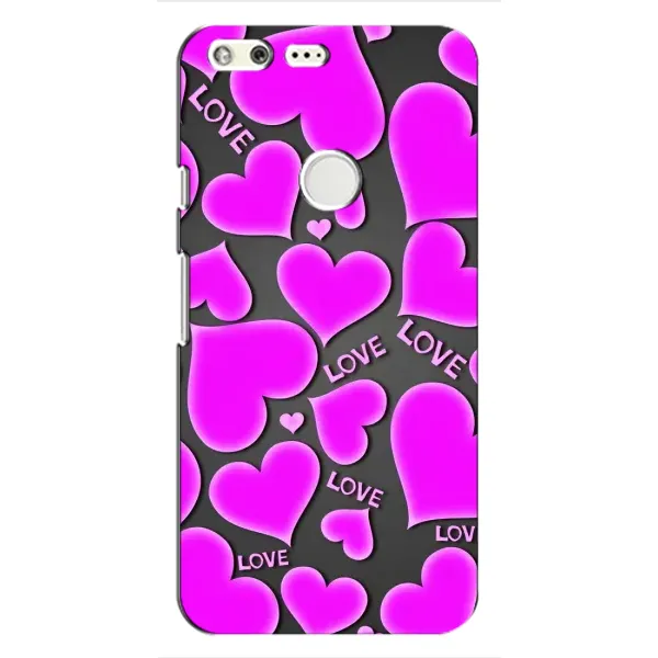 Чехол с принтом «Pink hearts» для Google Pixel