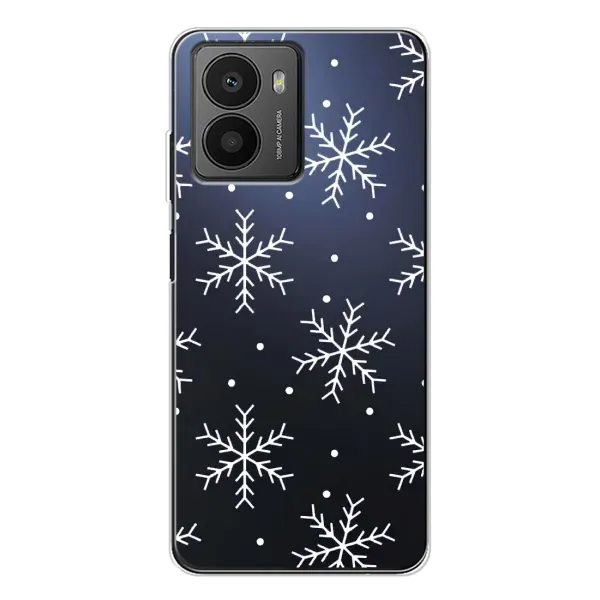 Чехол с принтом «Белые снежинки» для HMD Fusion