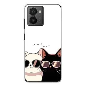 Чехол с рисунком кот на HMD Fusion (Коты в очках)