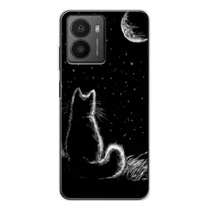 Чохол з принтом для HMD Fusion (AlphaPrint) Модні коти (Котик і місяць)