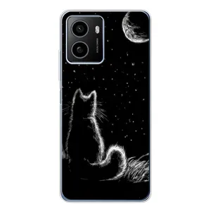 Чохол з принтом для HMD Pulse Plus (AlphaPrint) Модні коти (Котик і місяць)