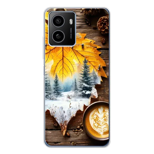 Чехол с принтом «Осенне-зимний кофе» для HMD Pulse Plus
