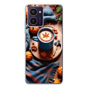 Чехол с уникальным дизайном «Осень с кофе» для HMD Pulse Pro (Кофе и тыковки)