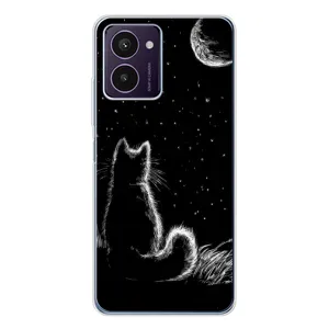 Чехол с принтом для HMD Pulse Pro (AlphaPrint) Модные коты (Котик и луна)