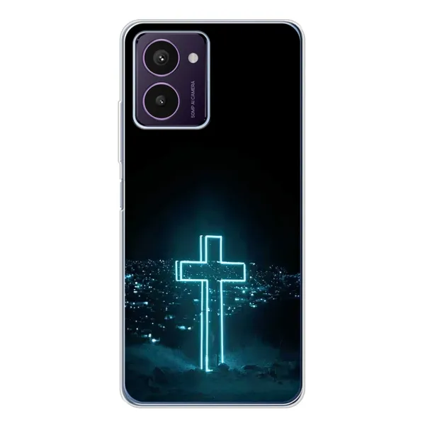 Чехол с принтом «Крест и город» для HMD Pulse Pro