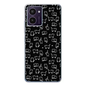 Чехол с принтом для HMD Pulse Pro (AlphaPrint) Модные коты (Меленькие котики)