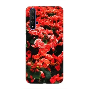 Чехлы с Цветами для Huawei Honor 20 (VPrint) (Цветы красные)
