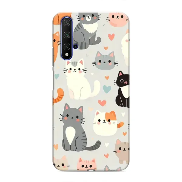 Чехол с принтом «Коллаж котов» для Huawei Honor 20