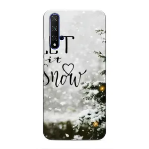 Новогодние, Праздничные Чехлы для Huawei Honor 20 - 2024 год (Let it snow)