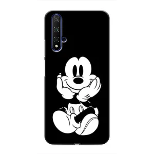 Эксклюзивный чехол для Huawei Honor 20 (AlphaPrint - Мультяшные) (Микки на черном)