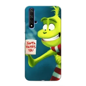 Рождественские Чехлы для Huawei Honor 20 (VPrint) (Зеленый Гринч)