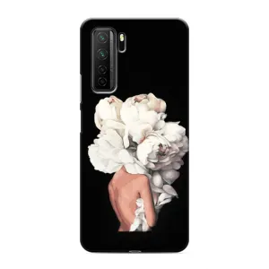 Чехлы (ART) Цветы на Honor 30s (VPrint) (Белые цветы)