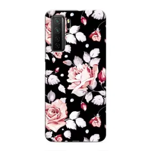 Чехлы с Цветами для Honor 30s (VPrint) (Цветочки на черном)
