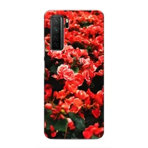 Чехлы с Цветами для Honor 30s (VPrint) (Цветы красные)