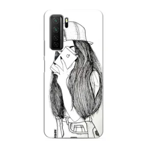 Чохол з друком для Honor 30s - (Мода) (AlphaPrint) (Фото дівчини)