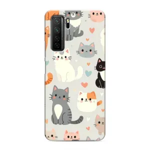 Чехол с принтом «Коллаж котов» для Honor 30s