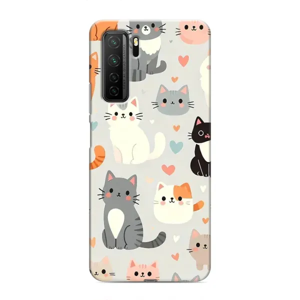 Чехол с принтом «Коллаж котов» для Honor 30s