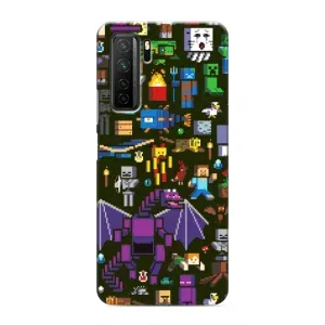Чохол Майнкрафт на Honor 30s (AlphaPrint) Minecraft (Колаж Майнкрафт)