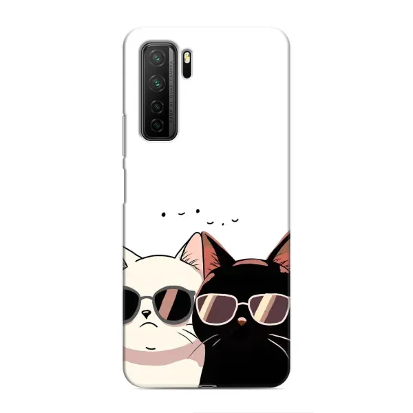 Чехол с принтом «Коты в очках» для Honor 30s