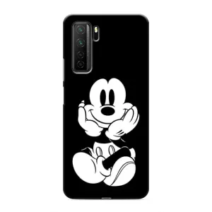 Эксклюзивный чехол для Honor 30s (AlphaPrint - Мультяшные) (Микки на черном)