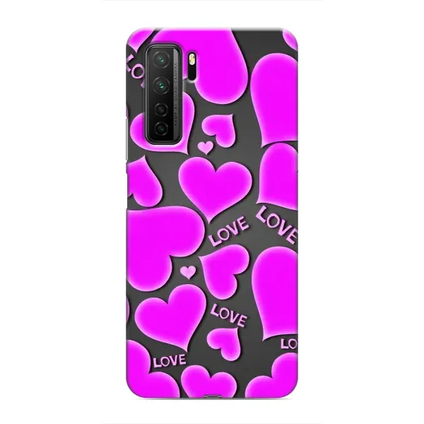 Чехол с принтом «Pink hearts» для Honor 30s