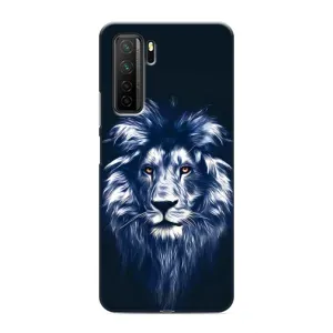 Чохол з картинкою ЛЕВ для Honor 30s (VPrint) (Синій Лев)