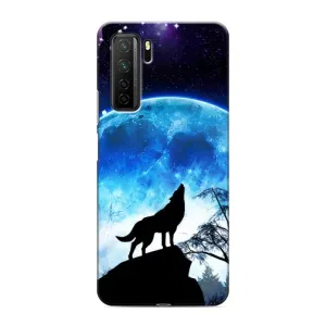 Защитные чехлы для Хуавей Хонор 30с (AlphaPrint) (ХИТ продаж) ВОЛК (Волк на луну)
