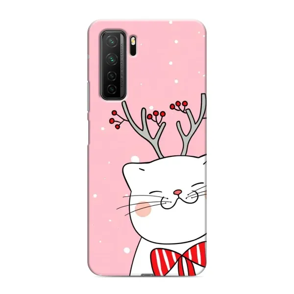Чохол з принтом «Зимовий кіт» для Honor 30s