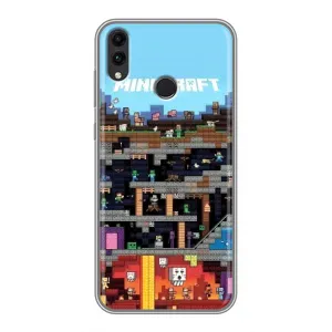 Чехол Майнкрафт на Huawei Honor 8C (AlphaPrint) Minecraft (фон Minecraft)
