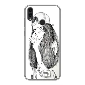 Чехол с печатью для Huawei Honor 8C - (Мода) (AlphaPrint) (Фото девочки)