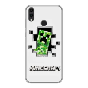Чехол Майнкрафт на Huawei Honor 8C (AlphaPrint) Minecraft (крипер Майнкрафт)