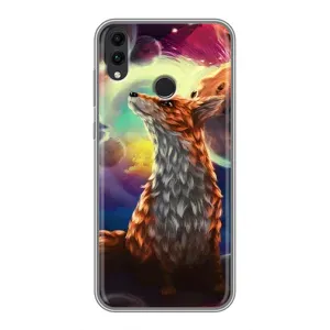 Чехлы с картинкой Лисички для Huawei Honor 8C (VPrint) (Лисица в космосе)