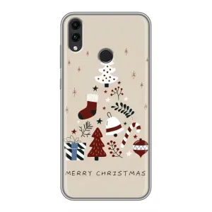 Рождественские Чехлы для Huawei Honor 8C (VPrint) (Merry Christmas)