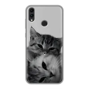 Чехол с рисунком кот на Huawei Honor 8C (Пара котов)