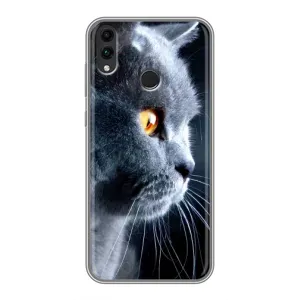 Чехлы с Котиками для Huawei Honor 8C (VPrint) (Серый Кот)