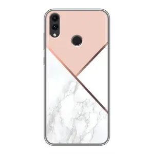 Мраморный чехол на Huawei Honor 8C (VPrint) (Тройной мрамор)
