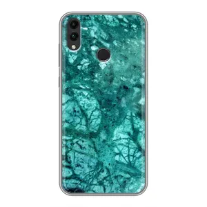 Мраморный чехол на Huawei Honor 8C (VPrint) (Зеленый мрамор)