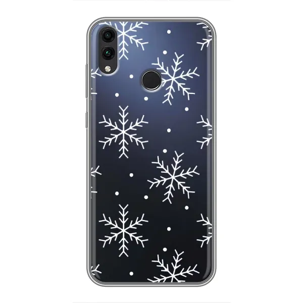 Чехол с принтом «Белые снежинки» для Huawei Honor 8X Max