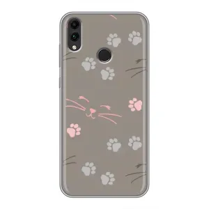 Чехол с рисунком кот на Huawei Honor 8X Max (Лапы и усы)