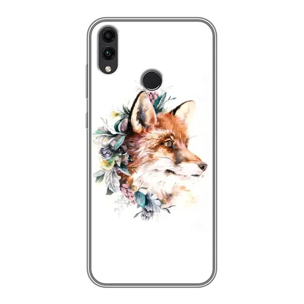 Чехол с принтом «Лисичка в цветочках» для Huawei Honor 8X Max