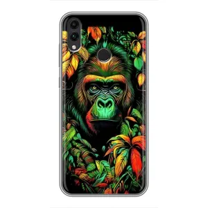 Чехол с Обезьянами Huawei Honor 8X Max - (AlphaPrint) (Обезьяна в тропиках)