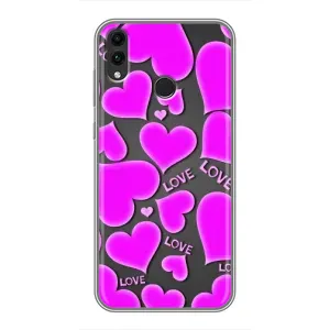 Чехлы для любимой на Хуавей Хонор 8Икс Макс (VPrint) (Pink hearts)