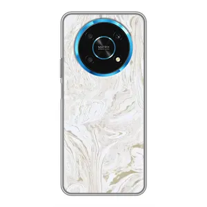 Мраморный чехол на Huawei Honor Magic 5 Lite 5G (VPrint) (Белый мрамор)