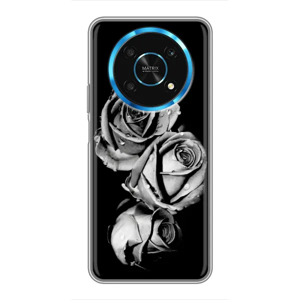 Чехол с принтом «Черная роза» для Huawei Honor Magic 5 Lite 5G Чехол с принтом «Черная роза» для Huawei Honor Magic 5 Lite 5G