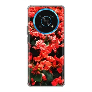 Чехлы с Цветами для Huawei Honor Magic 5 Lite 5G (VPrint) (Цветы красные)