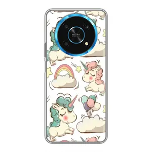 Чехол для Хуавей Хонор Мэджик 5 Лайт 5G - (Единорожки - Новинки) (AlphaPrint) (Единорожки)