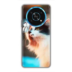 Чехол на Хуавей Хонор Мэджик 5 Лайт 5G с Котами (VPrint) (Котик с бабочкой)