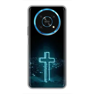 Чехол для Huawei Honor Magic 5 Lite 5G (AlphaPrint) - (Христианские) (Крест и город)